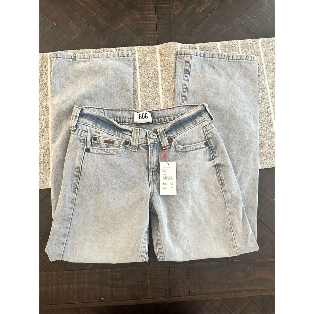 🌸 BDG Urban Outfitters Gray Straight Leg Mid Rise Jeans Size 24 New